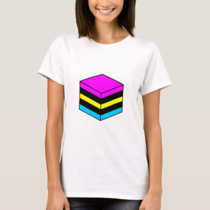 Alle Sorten - magenta, gelb, blau und blau T-Shirt