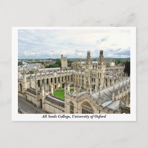 Alle Souls Uni, University of Oxford, England Postkarte