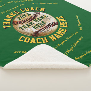 ALLE Spielernamen Beste Baseball-Trainer-Geschenke Sherpadecke