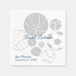 Alle Sport Mitzvah Silver Serviette
