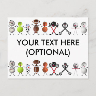 Alle Sport spielen Postkarte