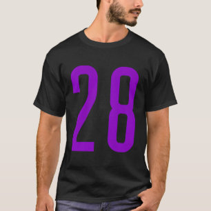 Alle Sportfächer Favorit Lila Nummer 28 Jersey T-Shirt