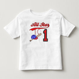 Alle Star Baseball 1. Geburtstag Kleinkind T-shirt