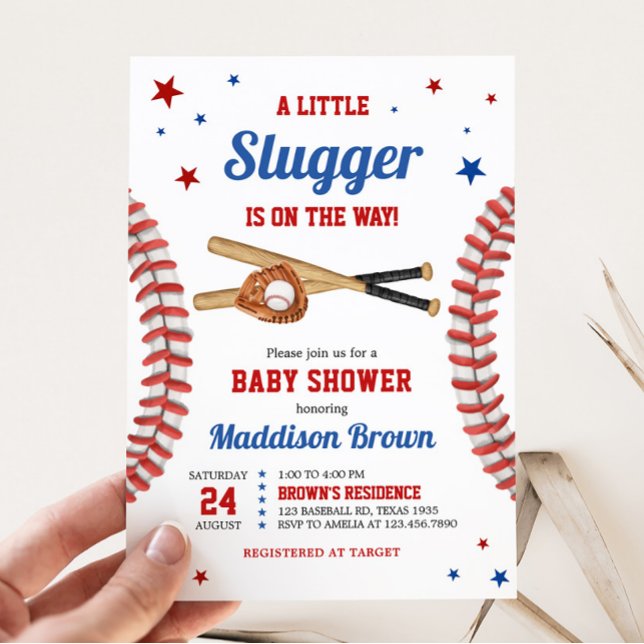 Alle Star Baseball Baby Dusche Einladung (Sports Baby Shower Invitation)