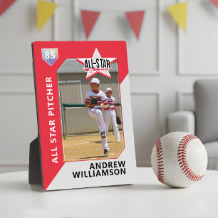 Alle Star Custom Baseball Card Foto behalten Plaqu Fotoplatte