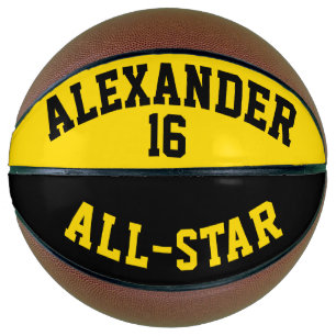 Alle Star Dayglow Gelb und Schwarz Basketball
