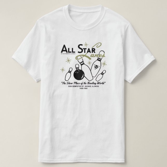 Alle Star Lanes, Skokie, Illinois T-Shirt (Design vorne)
