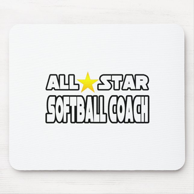 Alle Star Softball Coach Mousepad (Vorne)