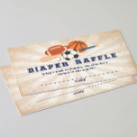 Alle Star Sports Baby Dusche Windeln Raffle Begleitkarte<br><div class="desc">Alle Star Sports Gewinnkarte</div>