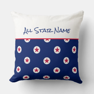 Alle Star Sports NAME Red White Blue Excellence Kissen