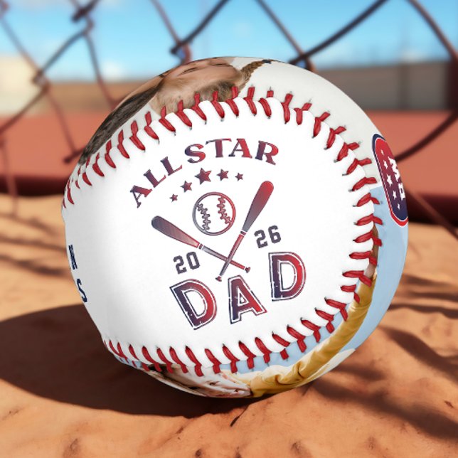 Alle Star Vater Foto Monogram Baseball (Von Creator hochgeladen)