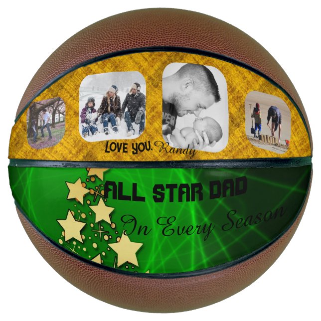 Alle Star Vater Green und Gold Basketball (Vorderseite)