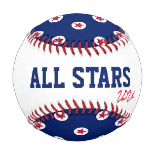 Alle Stars Team Jahr Red White Blue Players Coach Baseball