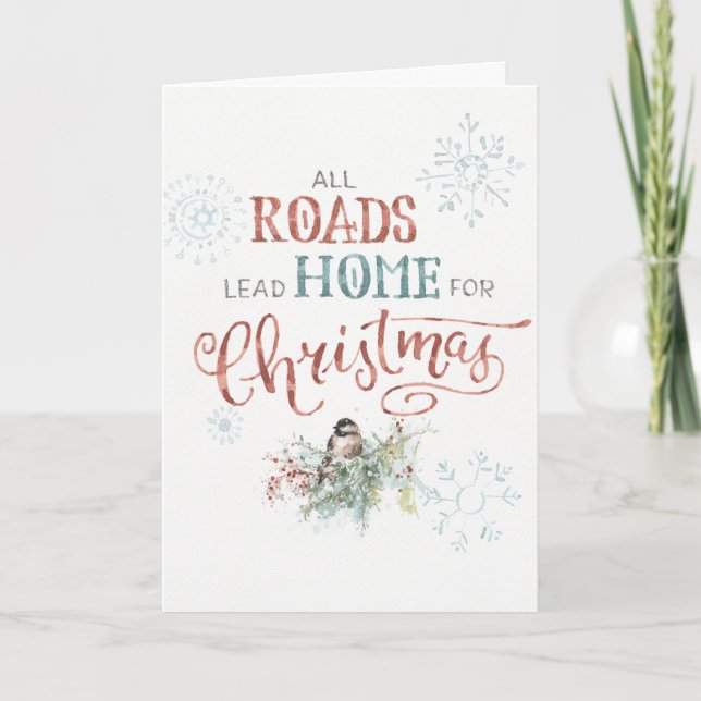 Alle Straßen Blei Zuhause für Weihnachten (Vorderseite)