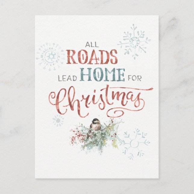 Alle Straßen Blei Zuhause für Weihnachten (Vorderseite)