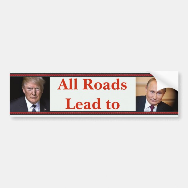 Alle Straßen führen zu Putin-Autoaufkleber Autoaufkleber (Vorne)