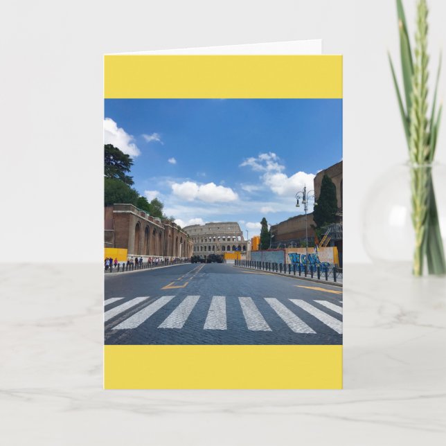Alle Straßen führen zu Rom Blank Grußkarte Karte (Vorderseite)