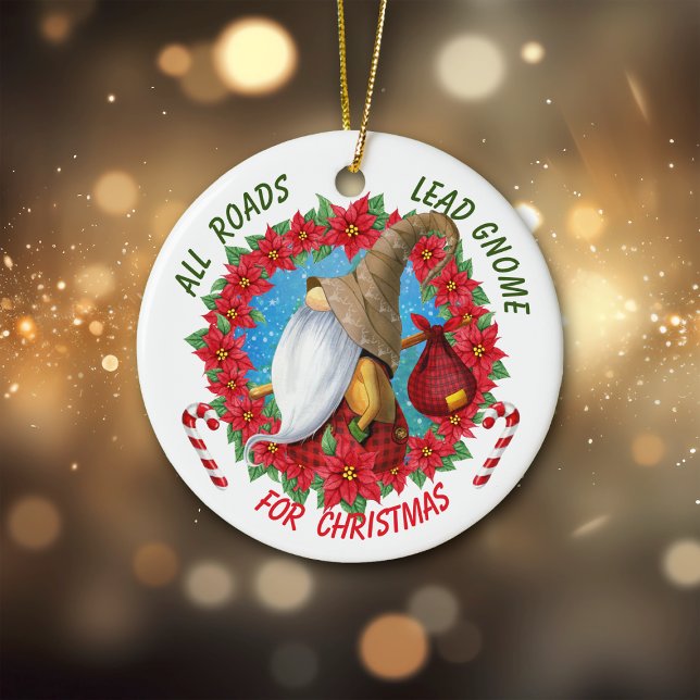 Alle Straßen Lead Gnome zu Weihnachten Keramik Ornament (Von Creator hochgeladen)