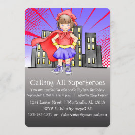 Alle Superhelden anrufen Geburtstag Einladung