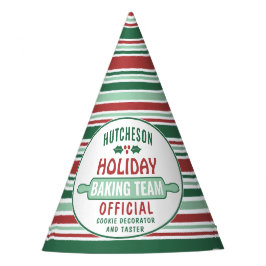 Alle Text Holiday Backteam Rot & Grün Weihnachten Partyhütchen
