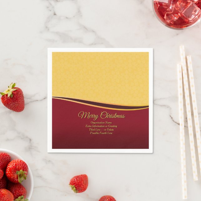 ALLE Text Organisation Weihnachtscocktail ändern Serviette (Beispiel)