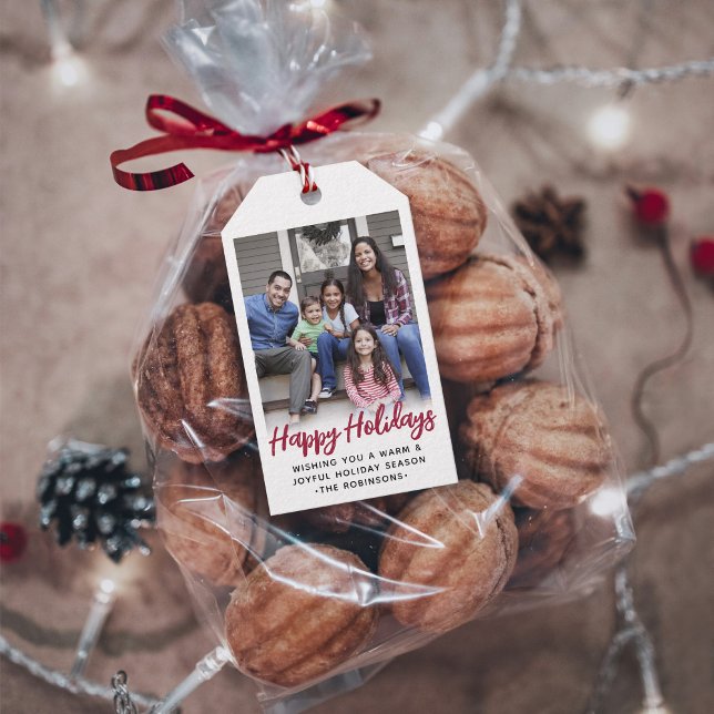 Alle Text trendy gebürstete Skripte & Foto Festivr Geschenkanhänger (Von Creator hochgeladen)