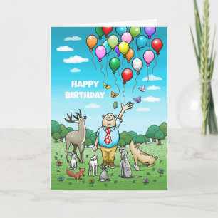 Alle Tiere für einen glücklichen Geburtstag Karte