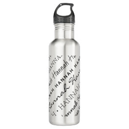 Alle über wiederholte Schriftart silber benennen Edelstahlflasche