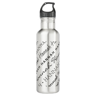 Alle über wiederholte Schriftart silber Edelstahlflasche