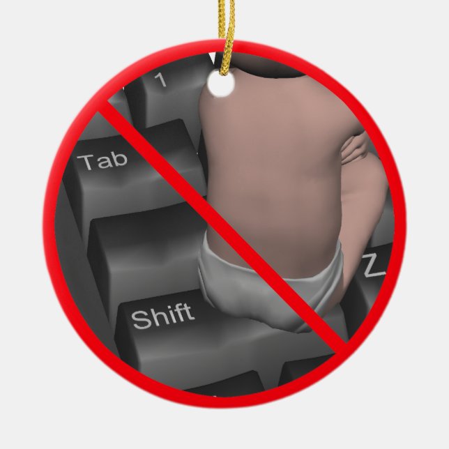 ALLE UPPERCASE VERBOTEN! KERAMIKORNAMENT (Vorne)