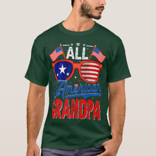 Alle US-Amerikaner Großvater 4. Juli USA Flagge Su T-Shirt