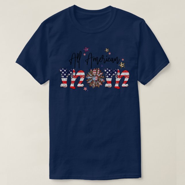 Alle US-Flaggensonnenbrillen der amerikanischen MA T-Shirt (Design vorne)
