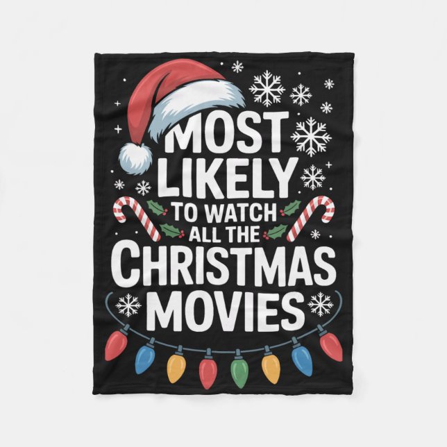 Alle Weihnachtsfilme, die am ehesten Holi sehen we Fleecedecke (Vorderseite)