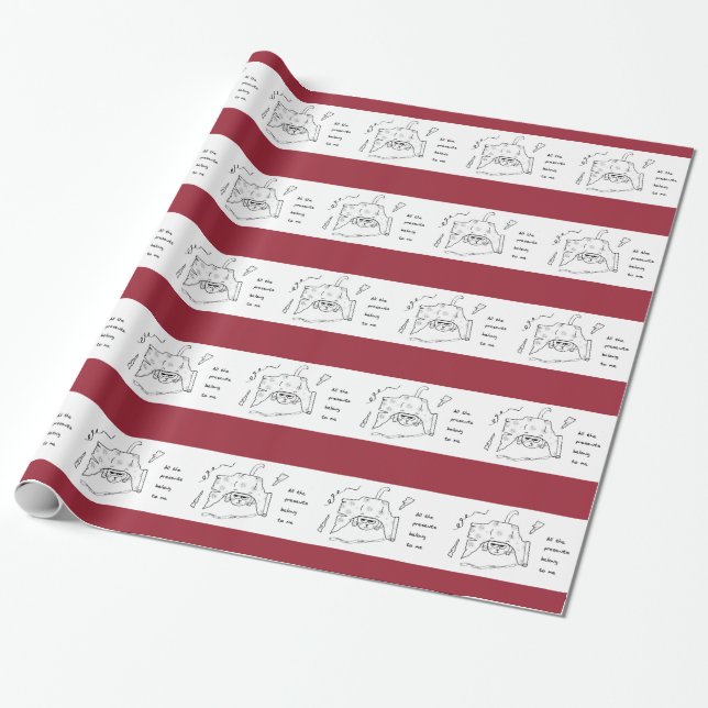 Alle Weihnachtsgeschenke gehören verärgerter Katze Geschenkpapier (Ungerollt)