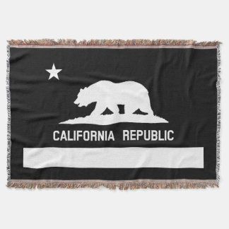 Alle weiße Cali Flagge gesponnene Wurfs-Decke Decke