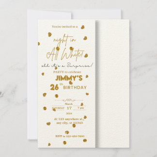 Alle weißen Überraschungen Einladung