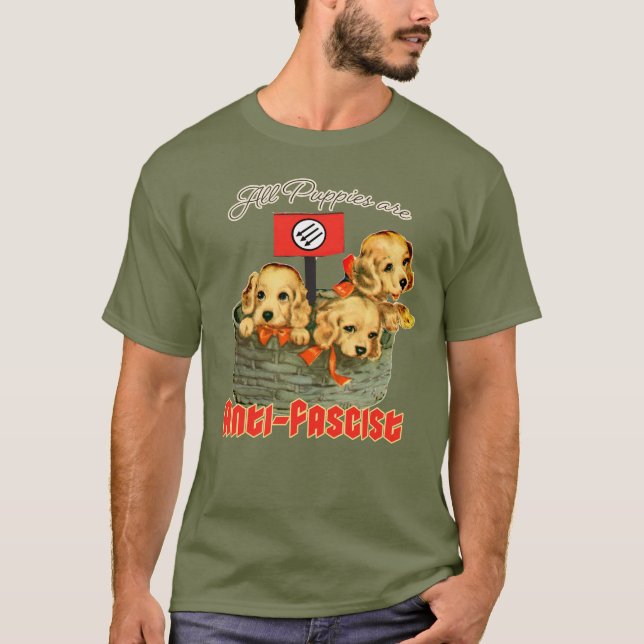 Alle Welpen sind antifaschistisch T-Shirt (Vorderseite)