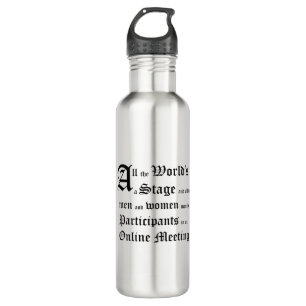 Alle Welten eine Bühne Spaß Edelstahlflasche