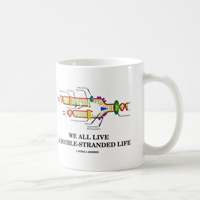 Alle wir leben ein Doppelt-Angeschwemmtes Leben Kaffeetasse (Rechts)