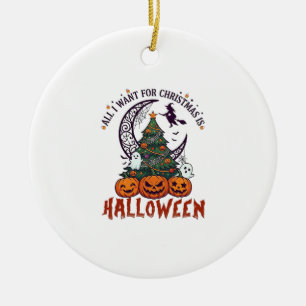 Alle wollen Weihnachten Halloween Baum Kürbisse Ge Keramik Ornament