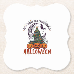 Alle wollen Weihnachten Halloween Baum Kürbisse Ge Untersetzer