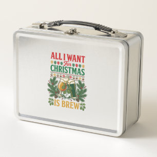 Alle wollen Weihnachts-Brau-Biergläser Fichten Hop Metall Brotdose