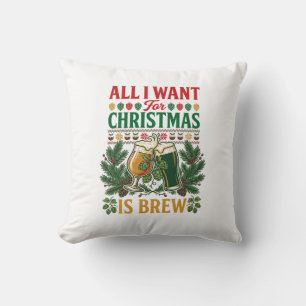 Alle wollen Weihnachtsbrau-Biergläser Fichten Hopf Kissen