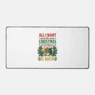 Alle wollen Weihnachtsbrau-Biergläser Fichten Hopf Schreibtischunterlage