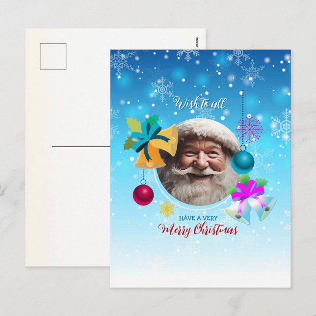 Alle wünschen feiertagspostkarte (Vorne/Hinten)