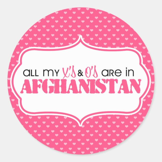 Alle X und O sind in Afghanistan Runder Aufkleber (Vorderseite)