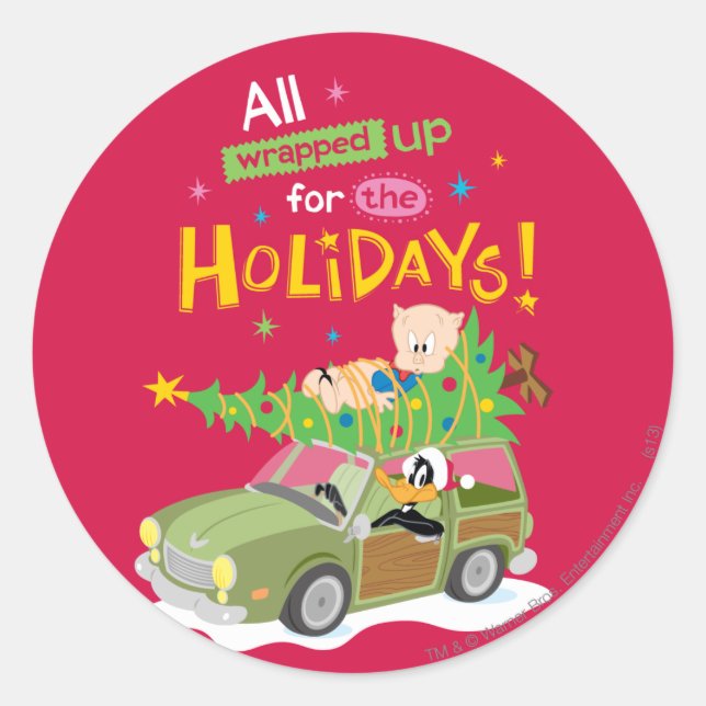 Alle zusammengepackt runder aufkleber (Vorderseite)