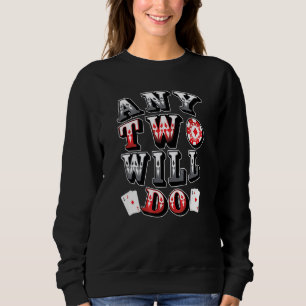 Alle zwei Aces spielen Casino Card Game Sweatshirt