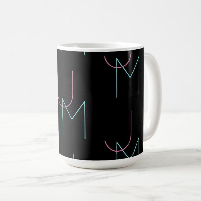 Alle zwei modernen gepolsterten Initialen sind sti Kaffeetasse (VorderseiteRechts)