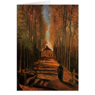 Allée de peupliers en automne par Vincent van Gogh